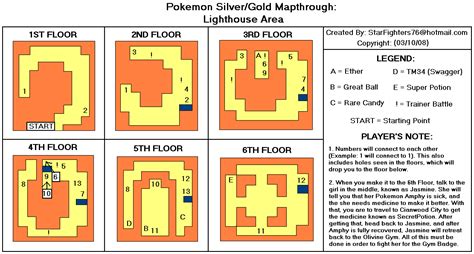 Pokémon Gold Silver Lighthouse Map StarFighters76 Neoseeker