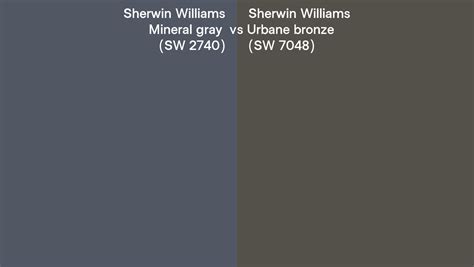 Sherwin Williams Mineral Gray Vs Urbane Bronze Side By Side Comparison