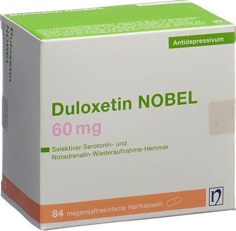 Duloxetin Nobel Kapseln 60mg 84 Stück in der Adler Apotheke