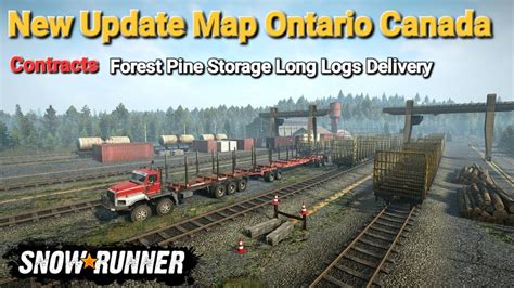 New Update Map Ontario Canada Contracts Forest Pine Storage Long Logs