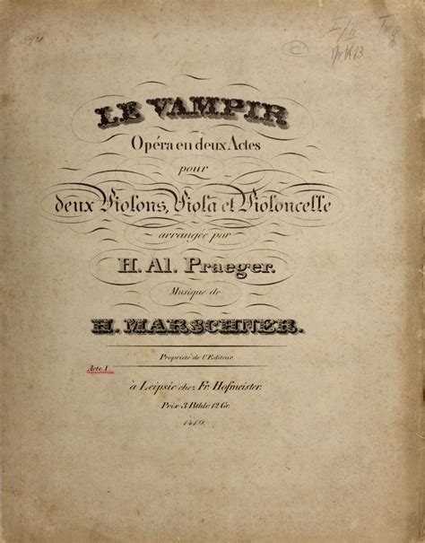 Thesebooksareolderthanyou Le Vampir Opera En Deux Actes Pour Deux