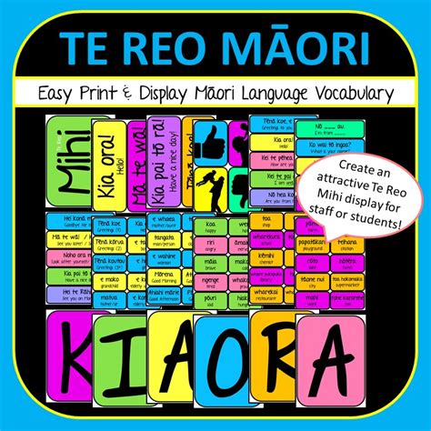 Māori Mihi Word Wall Display Te Reo Māori Posters Greetings Teaching