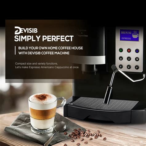 Devisib Coffee Machine 3 In 1 Semi Automatic Espresso Maker With