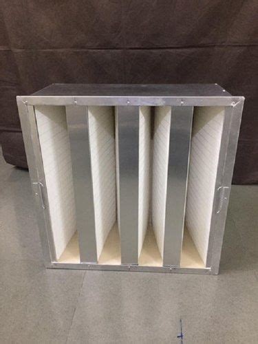 Aluminium Fiberglass V Bank Hepa Filter Heavy Duty Flow Capacity At