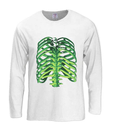 Glow In The Dark Skeleton Long Sleeve T Shirt Easy Halloween Costume Scary Party Ebay