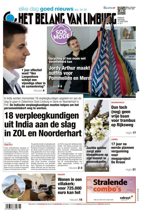 Het Belang Van Limburg Subscriptions Pressreader