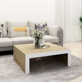 Coffee Table White And Sonoma Oak X X Cm Chipboard