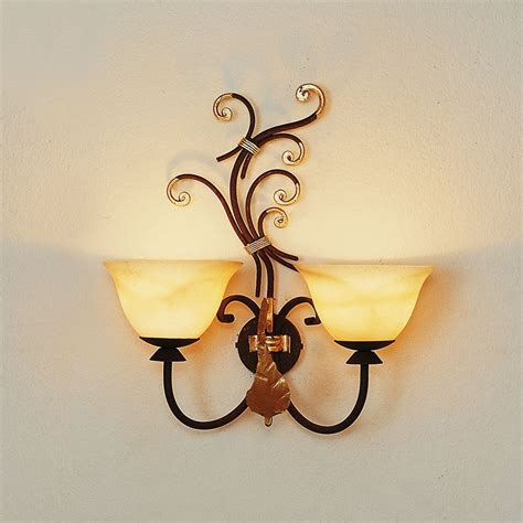 Florence Two Bulb Wall Light Wandleuchte Rauchglas Sanftes Licht