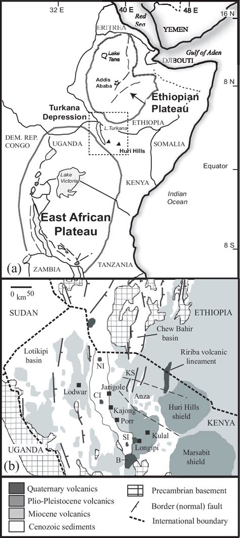 A Sketch Map Of The East African Rift System Bold Dotted Lines