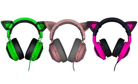 Kitty Ears For Razer Kraken Green Audio Cute Headphones Razer