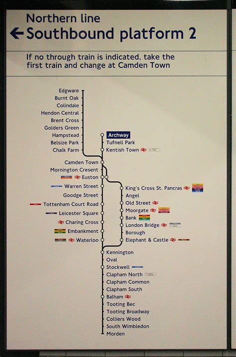 Archway Underground Station Modern Line Diagram Bowroaduk Flickr