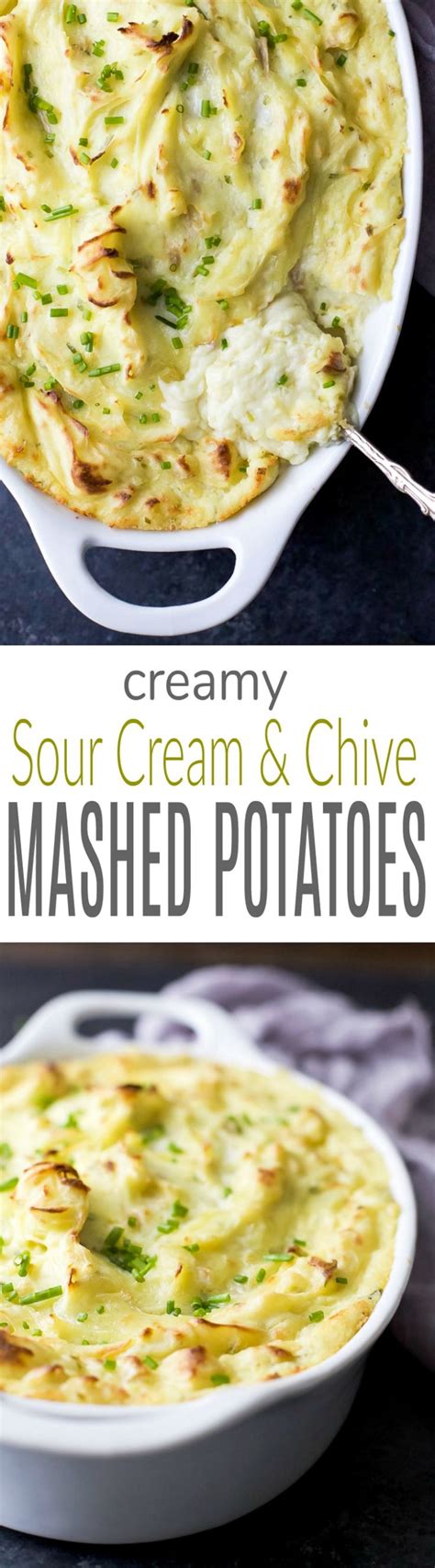 This Creamy Cream And Chive Mashed Potatoes Is The Perfect Side Dish For Any Meal