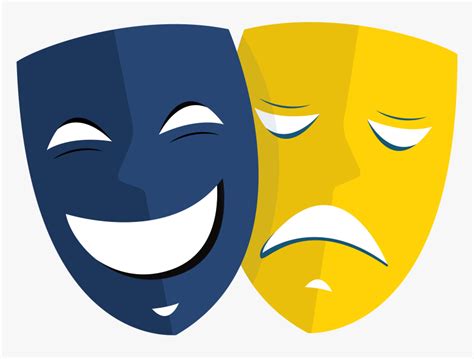 Drama Masks Black And White Clipart