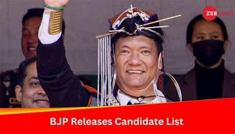 Arunachal Pradesh Assembly Polls 2024 Bjp Releases Candidate List For