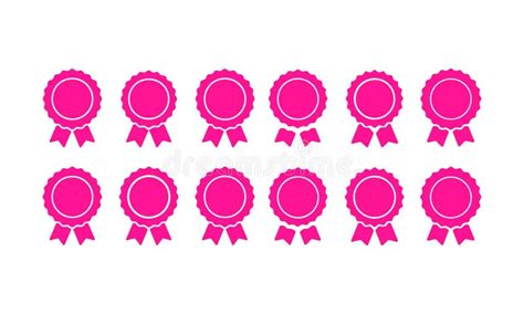 Award Ribbon Silhouette Vector Icon Stock Vector Illustration Of