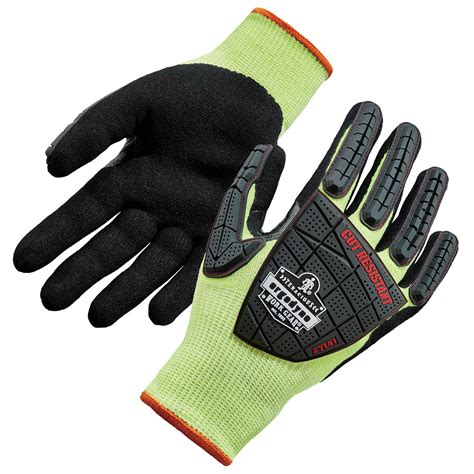 ANSI/ISEA 105-2016 Level A4 Impact & Cut Resistant Gloves, Hi-Vis