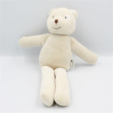 Doudou Ours Beige Cocard Blanc Kimbaloo La Halle