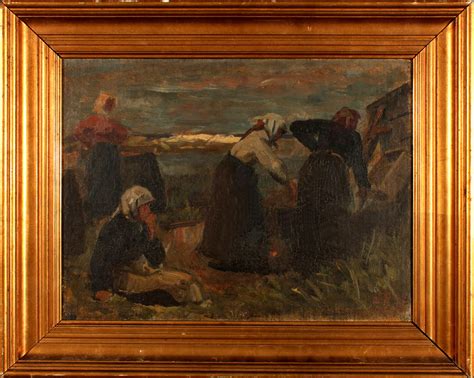 Laurits Tuxen olie på lærred motiv fra Nymindegab Lauritz