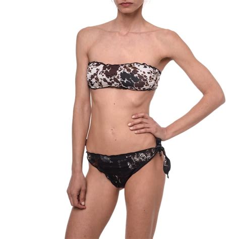 F K Bikini A Fascia Con Slip Laccetto Regolabile In Tessuto Lycra Con