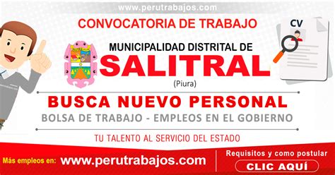 Municipalidad De Salitral Convocatorias Nuevos Empleos Pr Cticas Cas