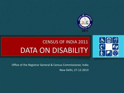 PPT CENSUS OF INDIA 2011 DATA ON DISABILITY PowerPoint Presentation