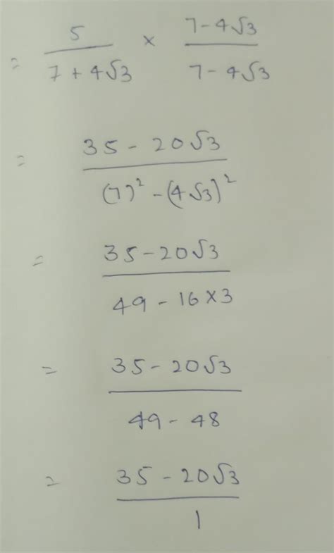 Rationalise The Denominator And Simplify Brainly In