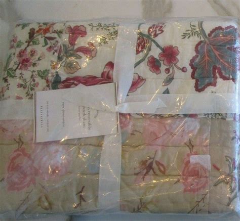 Pottery Barn Madelyn Reversible Patchwork Euro Sham Quilted New Ebay