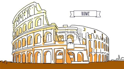 Roman Colosseum Sketch at PaintingValley.com | Explore collection of ...