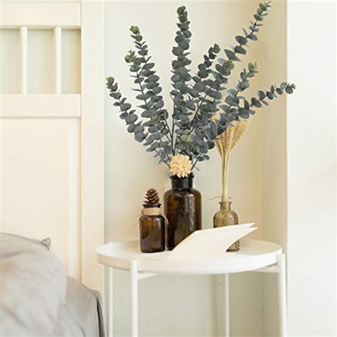 Funarty Tall Pcs Artificial Eucalyptus Leaves Long Stems