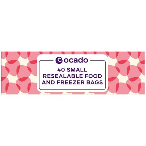 Ocado Small Resealable Food And Freezer Bags 40 Per Pack Zoom