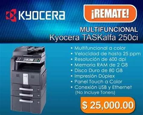 Impressora A Cor Multifuncional Kyocera TASKalfa 250CI MercadoLivre