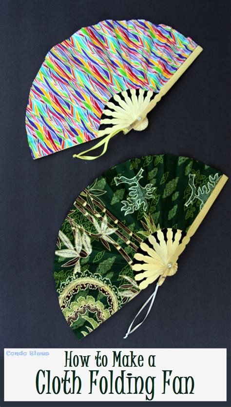 Condo Blues: How to Make a Folding Cloth Fan, foldable fan - okgo.net