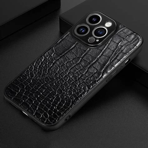 Funda De Piel Sint Tica De Cocodrilo Para Iphone X Xr