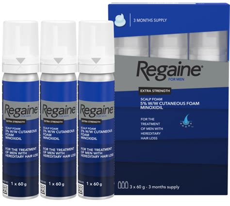 Regaine For Men Extra Strength Scalp Foam 5 W W Foam 3pk Healthwise