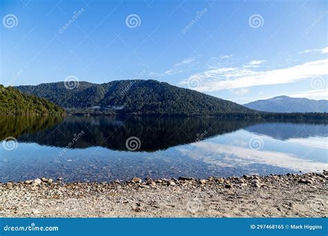 Lake Rotoiti At The Edge Of The Nelson Lakes National Park Stock Image