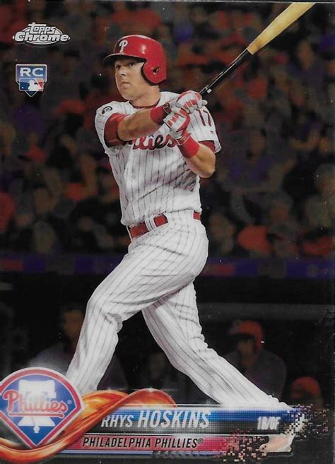 Topps Chrome Rhys Hoskins Nm Mt Rc Rookie Phillies Id