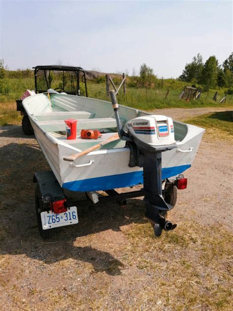 14 ft Aluminum boat, trailer and motor package | Powerboats & Motorboats | Sudbury | Kijiji