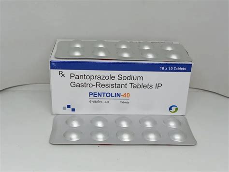 Pentolin 40 Pantoprazole Sodium Gastro Resistant Tablet Packaging Type Alu Alu Packaging Size