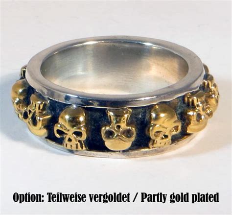 Bandring Spinning Skulls Aus Sterling Silber Evilrings