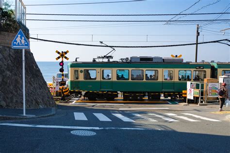 Kamakura Kanagawa Japan March 2019 Kamakura Koko Mae Station Railroad