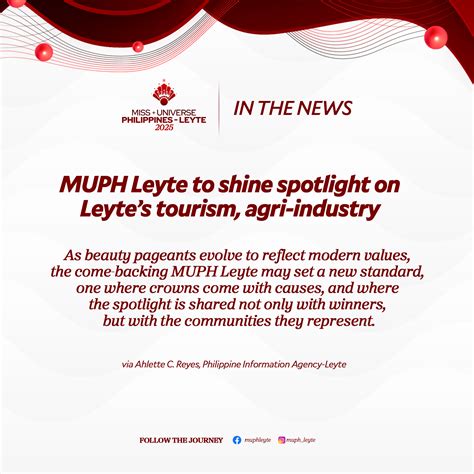 Inthenews In A Feature Miss Universe Philippines Leyte Facebook