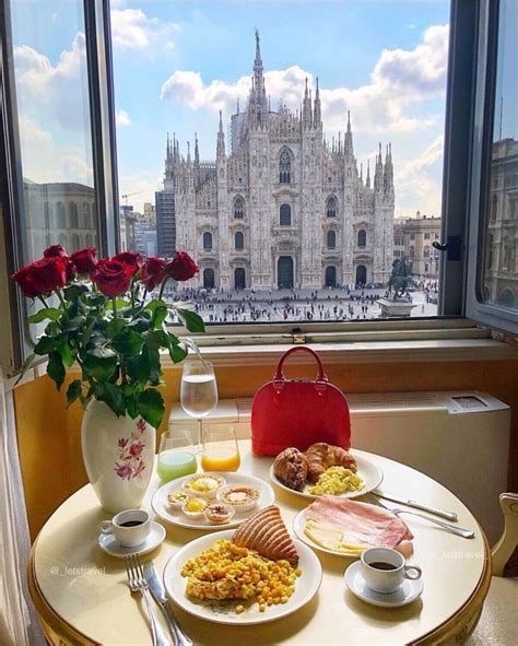 Breakfast with a view in Milan, Italy. | Wonderful places, Best friend pictures, Travel food