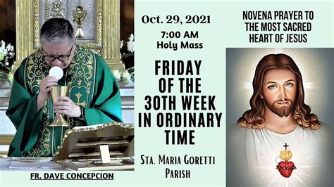 Oct Rosary And Am Holy Mass On Friday Of The Th Week