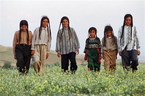 Yazidi boys with traditional long plaited hair. : r/pics