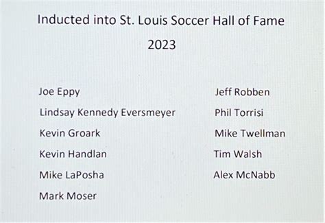 Eppy Joe 2023 St Louis Soccer Hall Of Fame