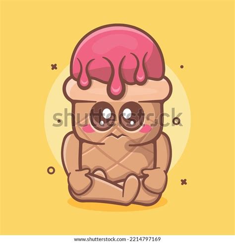 Funny Ice Cream Use Cone Character Stock Vector (Royalty Free ...