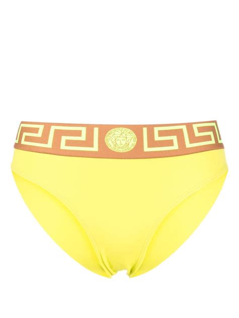 Versace Greca Detailed Bikini Bottoms Farfetch