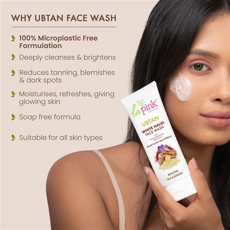 Buy La Pink Ubtan White Haldi Face Wash For Dark Spot And Tan Removal Online