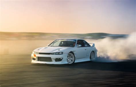 Обои nissan turbo white drift japan smoke jdm tuning silvia