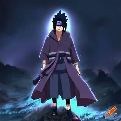 Image Of Adult Sasuke On A Mountain On Craiyon